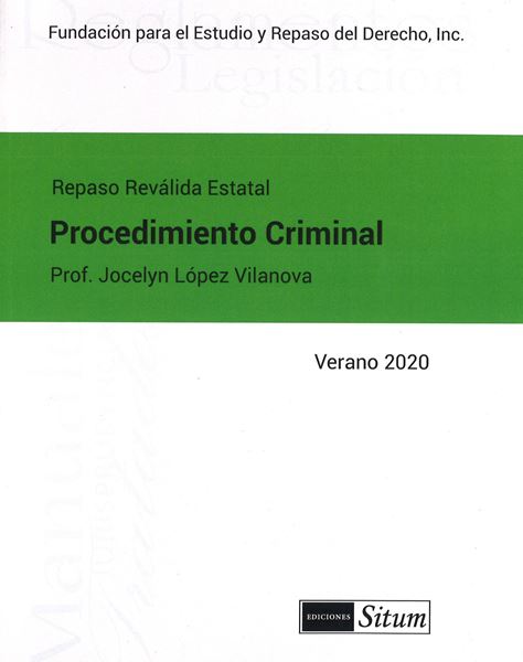 Picture of Manual Procedimiento Criminal Verano 2020. Repaso Reválida Estatal