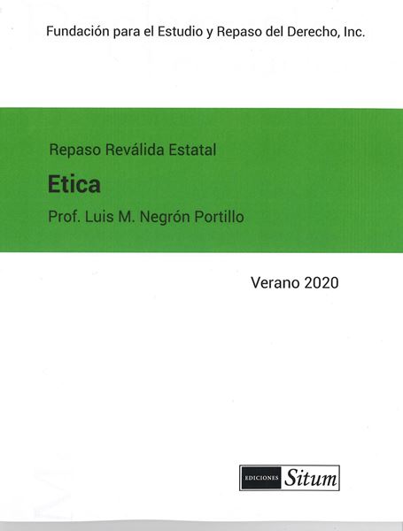 Picture of Manual de Etica Verano 2020. Repaso Reválida Estatal
