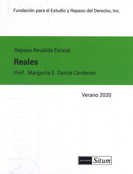 Picture of Manual Derechos Reales Verano 2020. Repaso Reválida Estatal