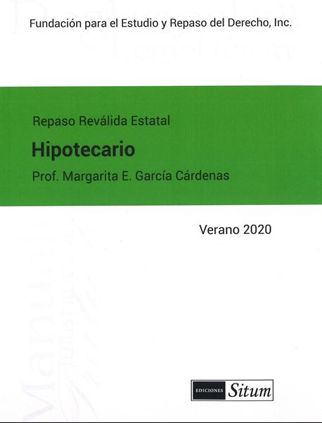 Picture of Manual de Hipotecario Verano 2020. Repaso Reválida Estatal