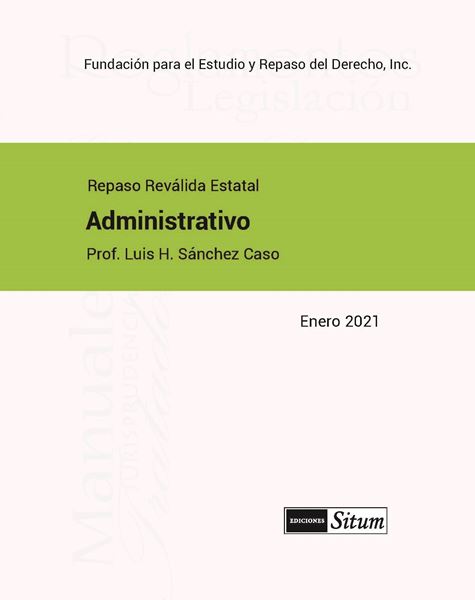 Picture of Manual Derecho Administrativo Enero 2021. Repaso Reválida Estatal