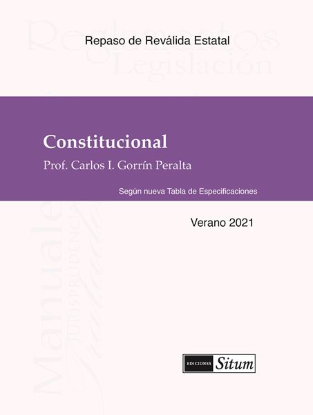 Picture of Manual Derecho Constitucional Verano 2021. Según nueva Tabla de Especificaciones