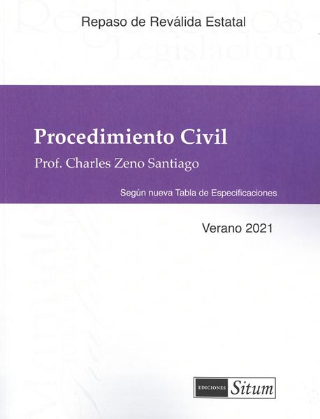Picture of Manual Procedimiento Civil Verano 2021. Repaso Reválida Estatal