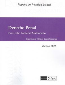 Picture of Manual Derecho Penal Verano 2021. Repaso Reválida Estatal