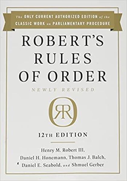 Picture of Robert's Rules of Order 12th