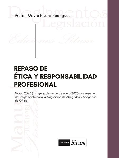Picture of Repaso de Etica y Responsabilidad Profesional para marzo 2023