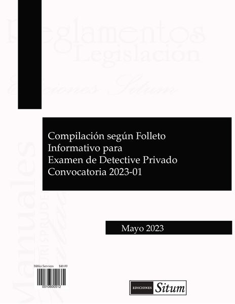 Picture of Compilación según Folleto Informativo para Exámen de Detective Privado Convocatoria 2023-01