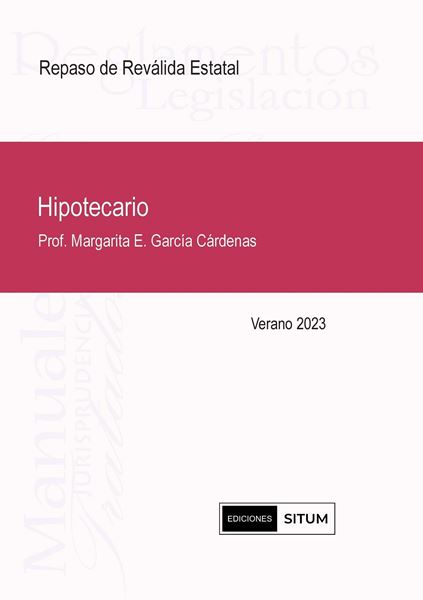 Picture of Manual Hipotecario Verano 2023. Repaso de Reválida Estatal