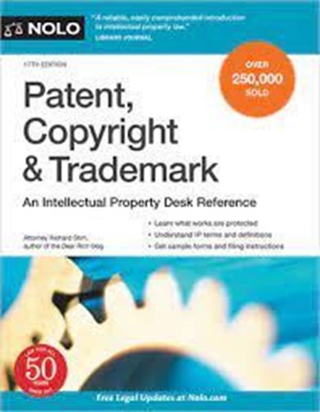 Picture of Patent, Copyright & Trademark. An Intellectural Property Desk