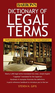 Picture of Barron's Dictionary of Legal Terms