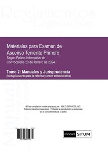 Picture of Materiales para Examen de Ascenso Teniente Primero Tomo 2: Manuales y Jurisprudencia