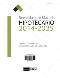 Picture of REVALIDAS POR MATERIA. HIPOTECARIO 2014-2025