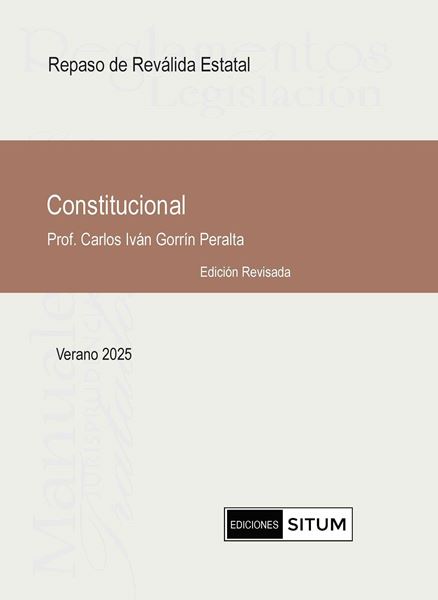 Picture of Manual Derecho Constitucional Verano 2025. Repaso Reválida Estatal