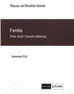 Picture of Manual de Familia Noviembre 2025. Repaso de Reválida Estatal / Prof. Iris M.  Camacho Meléndez