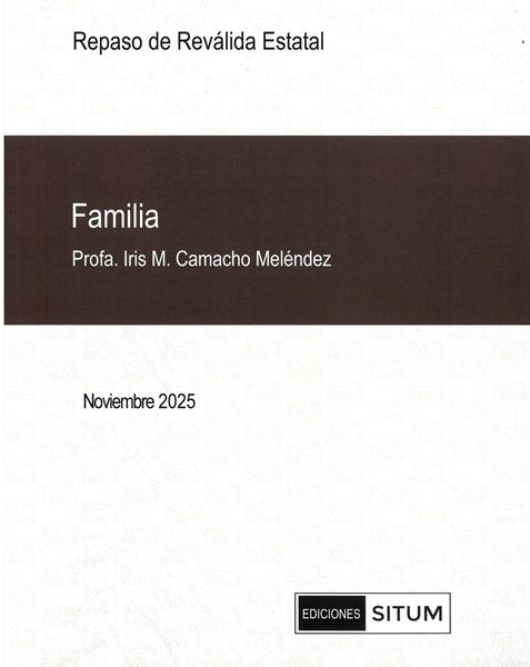 Picture of Manual de Familia Noviembre 2025. Repaso de Reválida Estatal / Prof. Iris M.  Camacho Meléndez