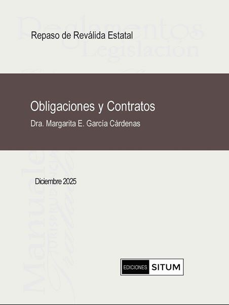 Picture of Manual Obligaciones y Contratos Diciembre 2025. Repaso de Reválida Estatal