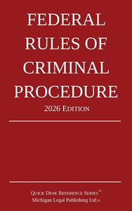 Picture of Federal Rules of Criminal Procedure 2026 Edition
