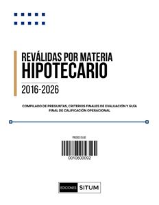 Picture of REVALIDAS POR MATERIA. HIPOTECARIO 2016-2026