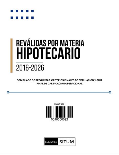 Picture of REVALIDAS POR MATERIA. HIPOTECARIO 2016-2026