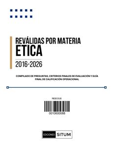 Picture of REVALIDAS POR MATERIAS. ETICA 2016-2026