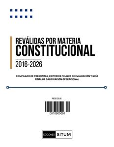 Picture of REVALIDAS POR MATERIA. CONSTITUCIONAL 2016-2026