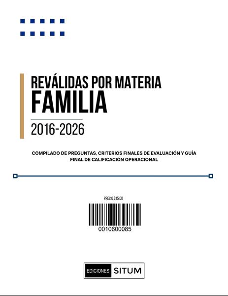 Picture of REVALIDAS POR MATERIA. FAMILIA 2016-2026