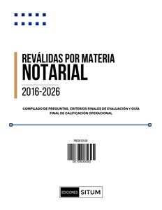 Picture of REVALIDAS POR MATERIA. NOTARIAL 2016-2026