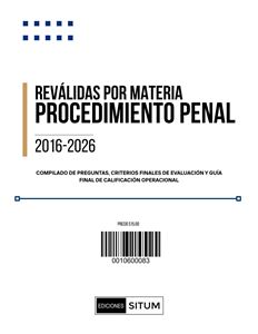 Picture of REVALIDAS POR MATERIA. PROCEDIMIENTO PENAL 2016-2026