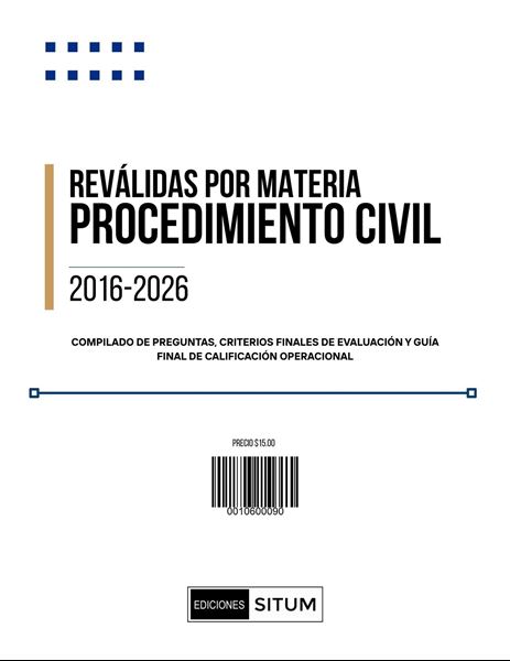 Picture of REVALIDAS POR MATERIA. PROCEDIMIENTO CIVIL 2016-2026