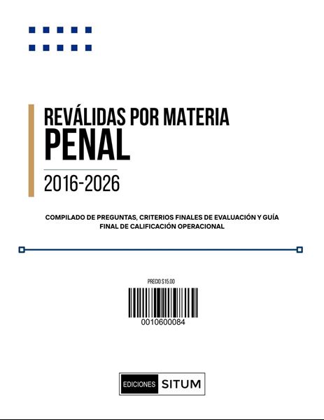 Picture of REVALIDAS POR MATERIA. DERECHO PENAL 2016-2026