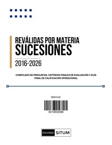 Picture of REVALIDAS POR MATERIA. SUCESIONES 2016-2026