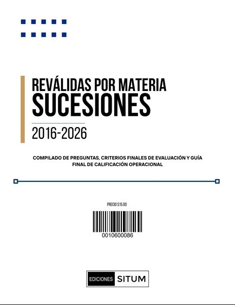Picture of REVALIDAS POR MATERIA. SUCESIONES 2016-2026