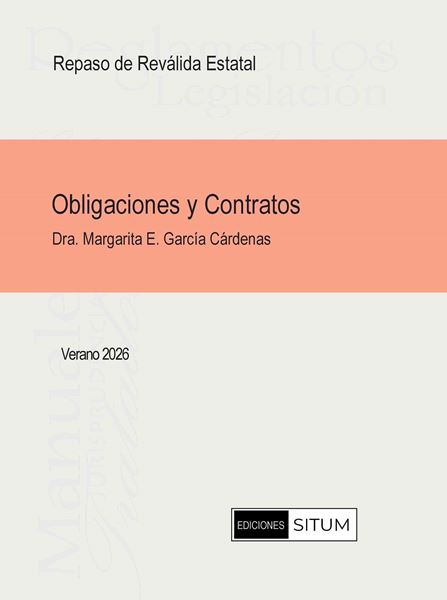 Picture of Manual Obligaciones y Contratos Verano 2026. Repaso de Reválida Estatal