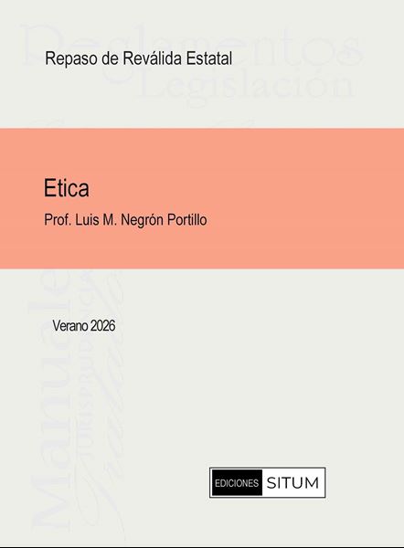 Picture of Manual de Etica Verano 2026. Repaso de Reválida Estatal